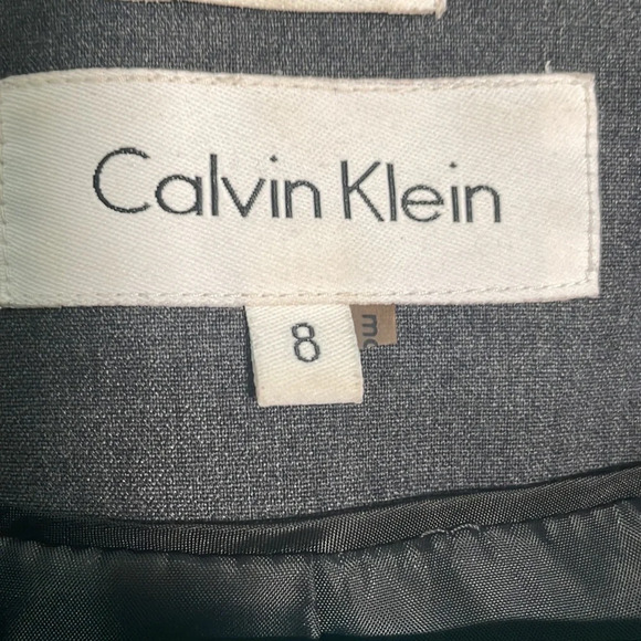 CALVIN Klein Two Button Stretch Blazer Grey size 8 - Picture 3 of 9